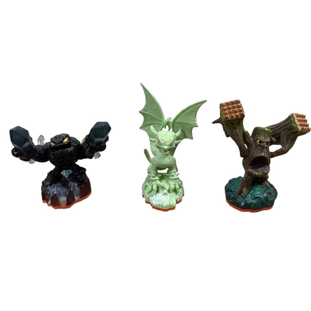 Lot of 3 Skylanders Giants Stump Smash, Prism Break LightCore, & Glow Cynder